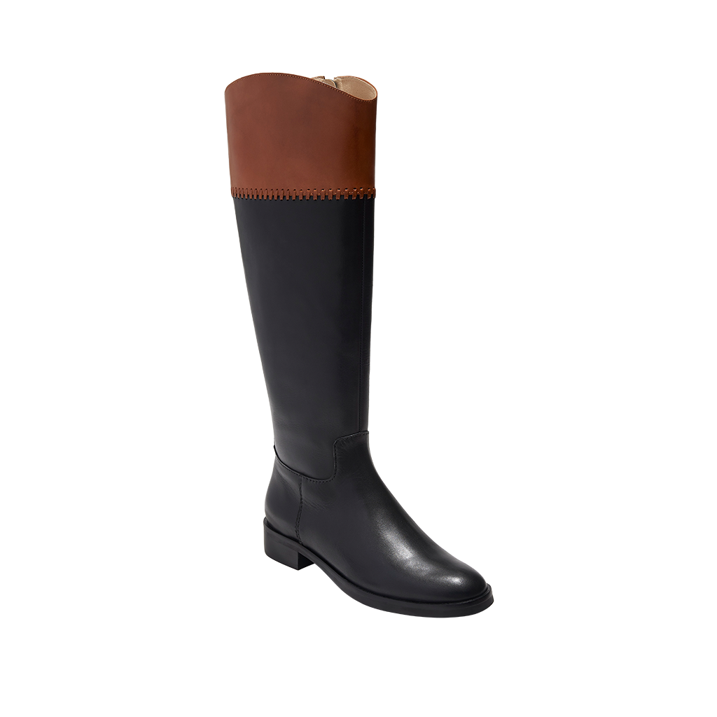 Adaline Riding Boot Black Brown Jack Rogers USA