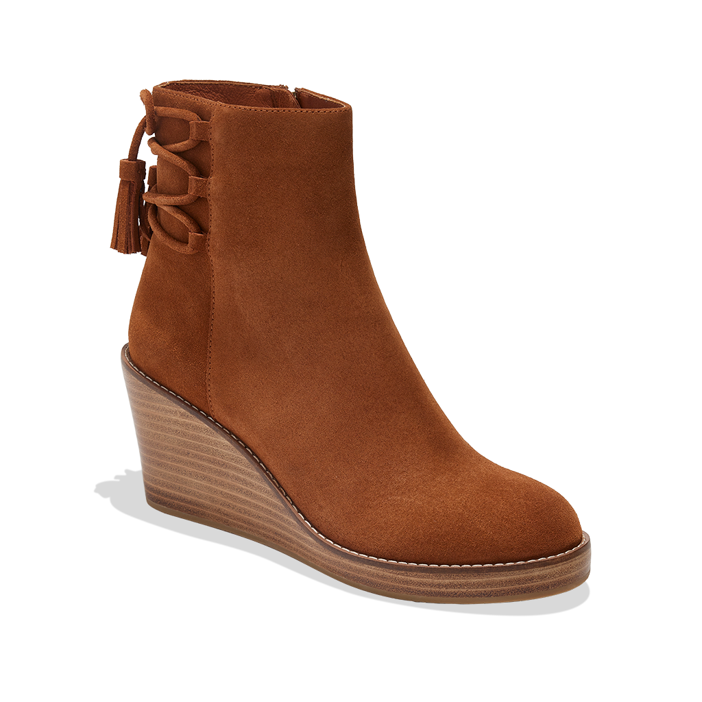 Tan sales wedge booties