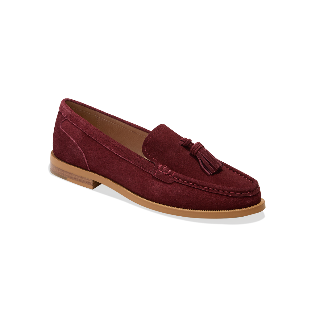 Suede tassel loafers womens hotsell