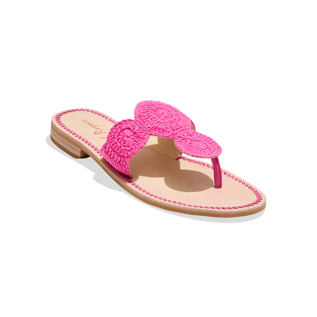 Jack Rogers Jacks Crochet Sandals Fuchsia