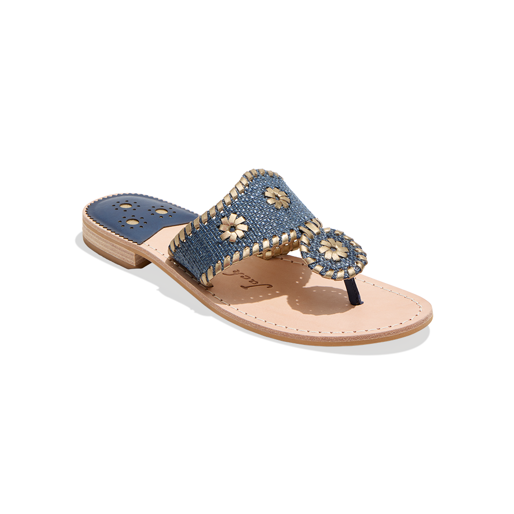 Jacks Raffia Flat Sandal