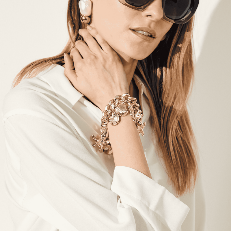 Capesante Gold-Plated Charm Bracelet