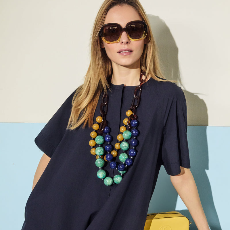 Sorrento Italian Triple Strand Necklace