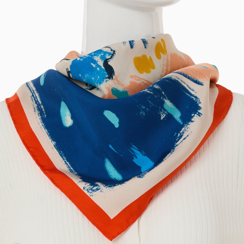 Jacks Italian Silk Flower Scarf