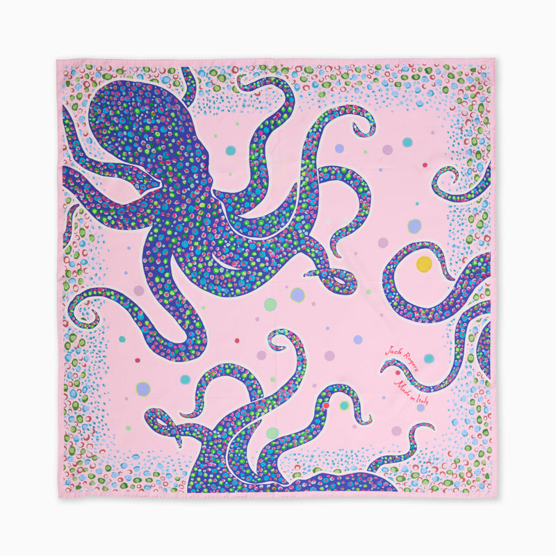 Jacks Italian Silk Octopus Scarf