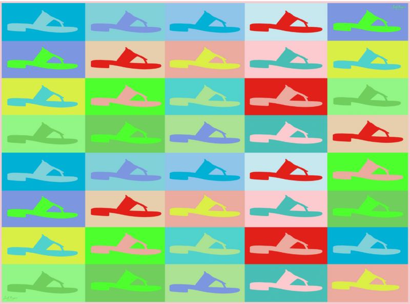 Jacks Italian Silk Sandal Pareo