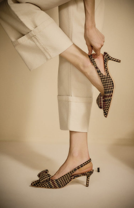MacLean Fabric Bow Slingback Heel