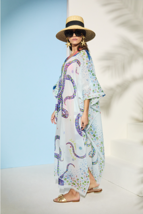 Jacks Italian Cotton Octopus Kaftan