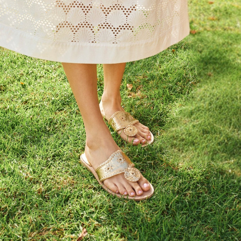 Jacks Leather Flat Sandal