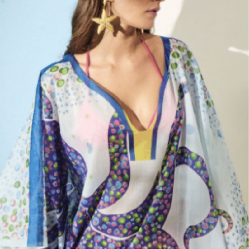 Jacks Italian Cotton Octopus Kaftan