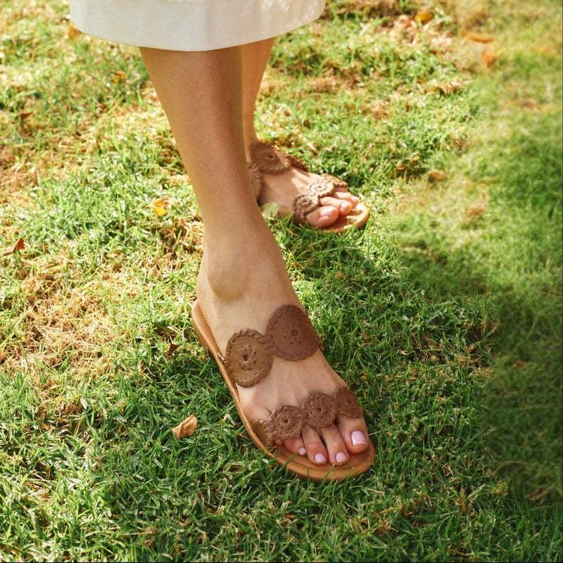 Lauren II Leather Flat Sandal