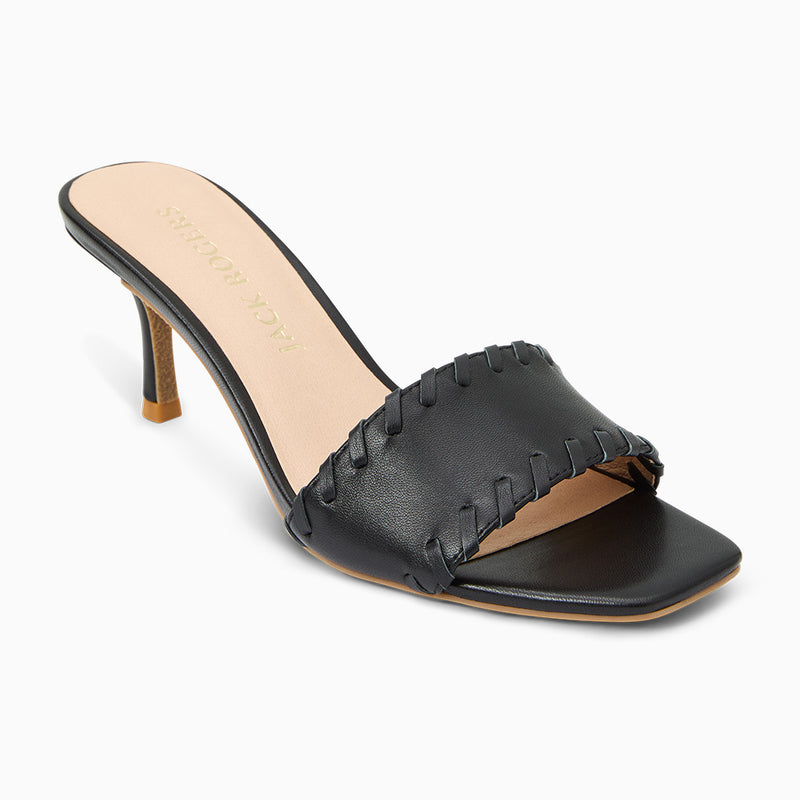 Flora Leather Kitten Heel