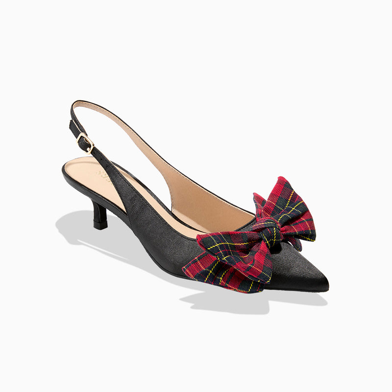 Debra Fabric Slingback Kitten Heel