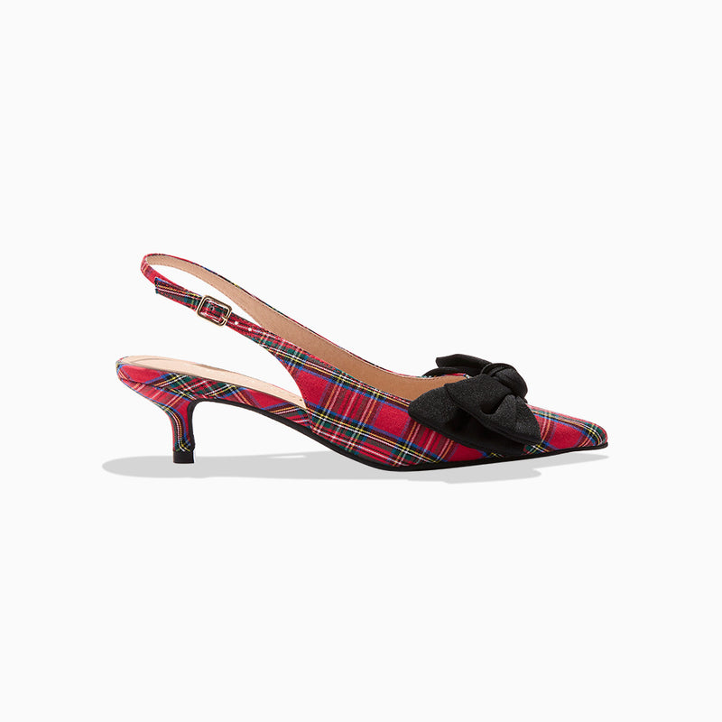 Debra Fabric Slingback Kitten Heel