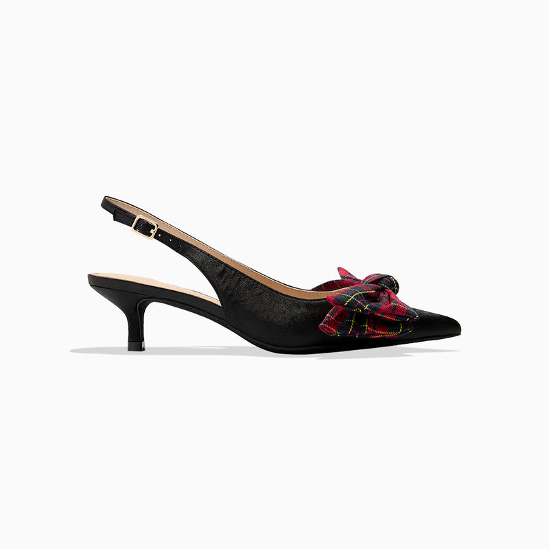Debra Fabric Slingback Kitten Heel