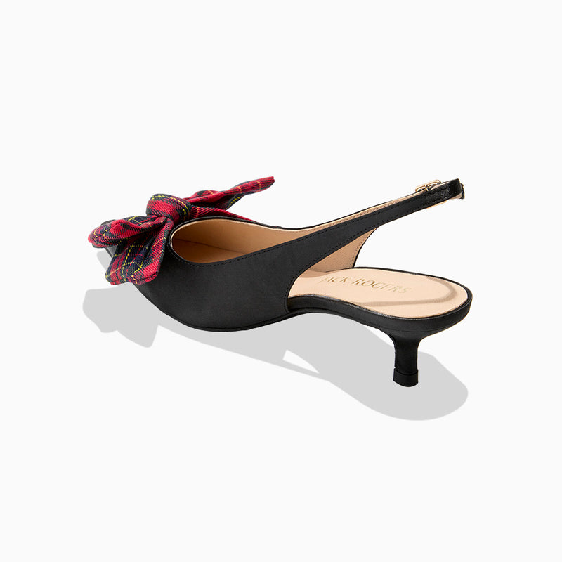 Debra Fabric Slingback Kitten Heel