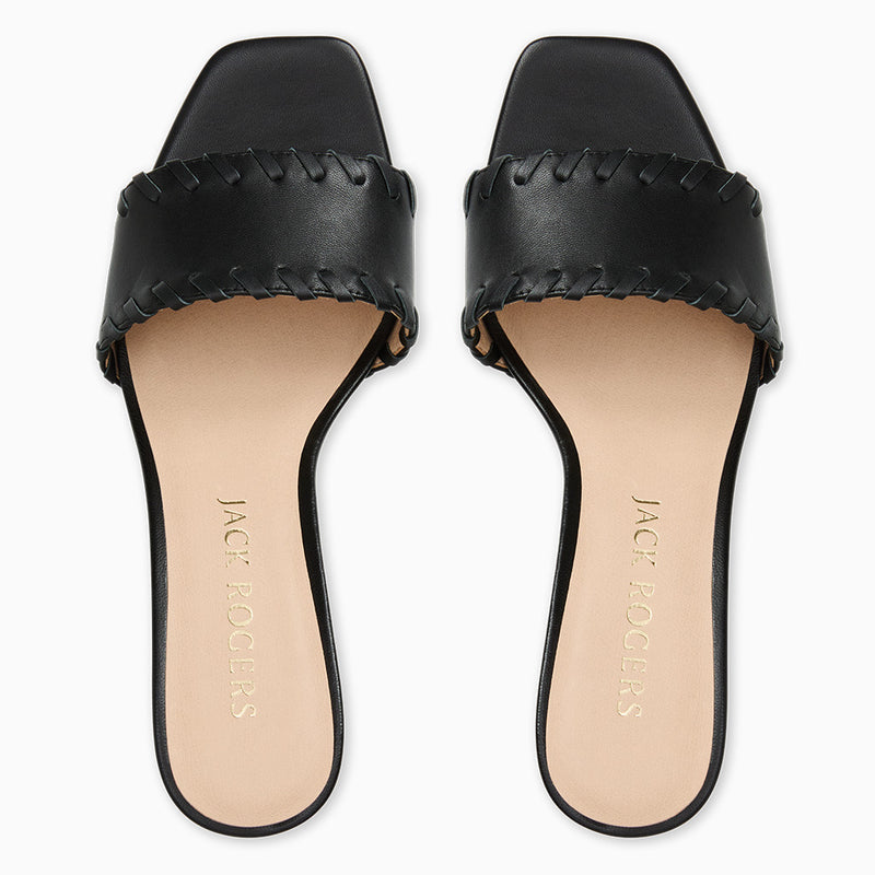 Flora Leather Kitten Heel