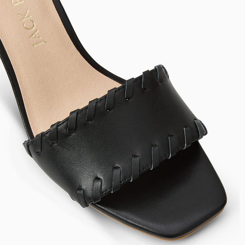 Flora Leather Kitten Heel