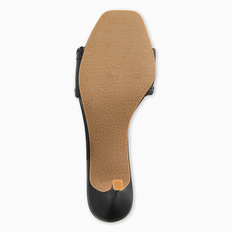 Flora Leather Kitten Heel