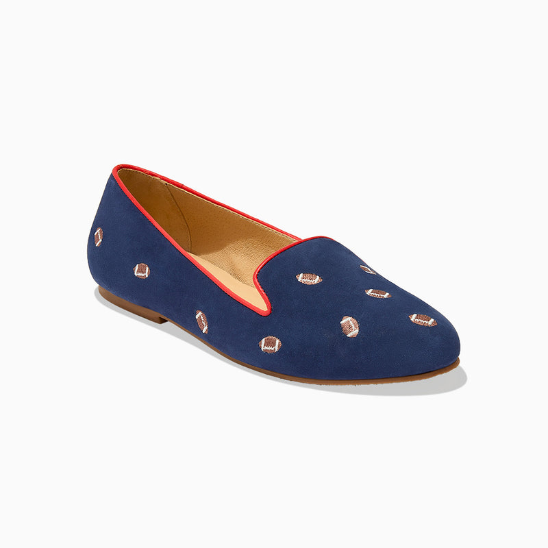 Jacks Suede Embroidered Football Loafer