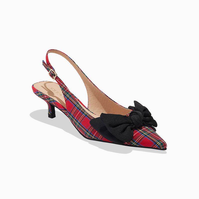 Debra Fabric Slingback Kitten Heel