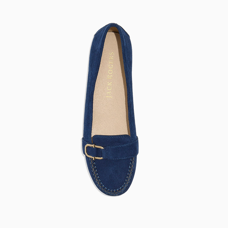 Hanover Suede Hardware Flat Moccasin