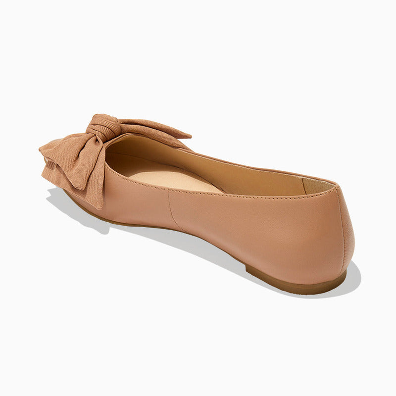 Debra Leather Bow Ballet Flat