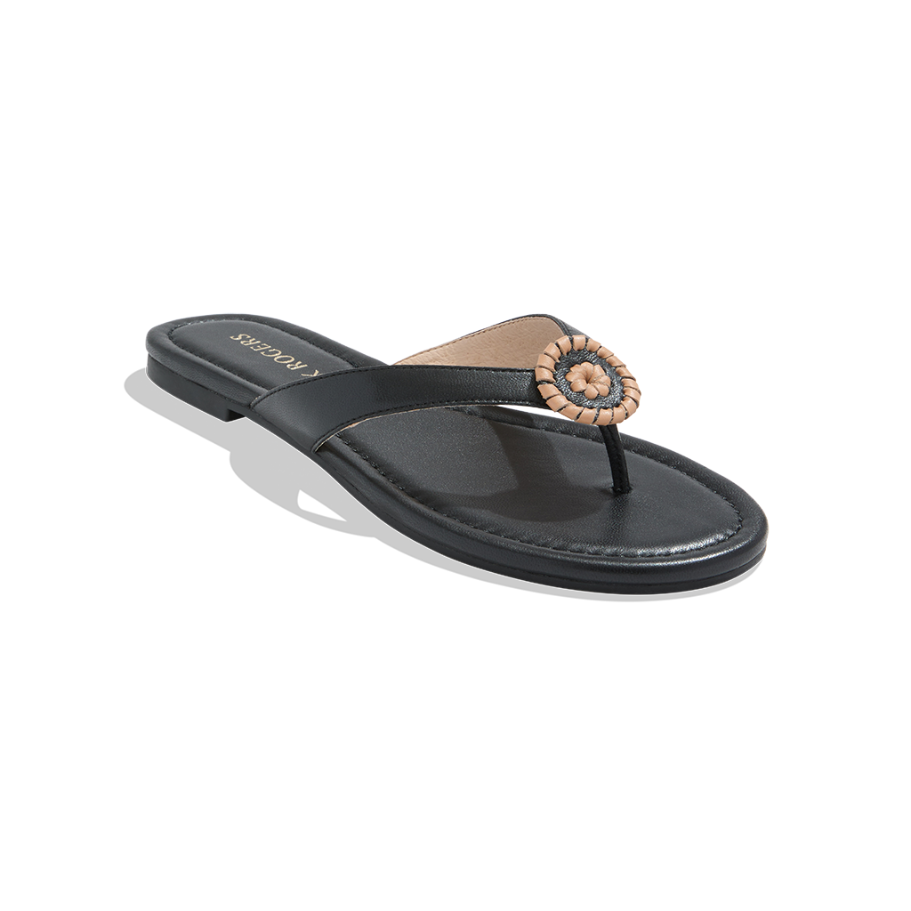 Jack rogers sale black flip flops