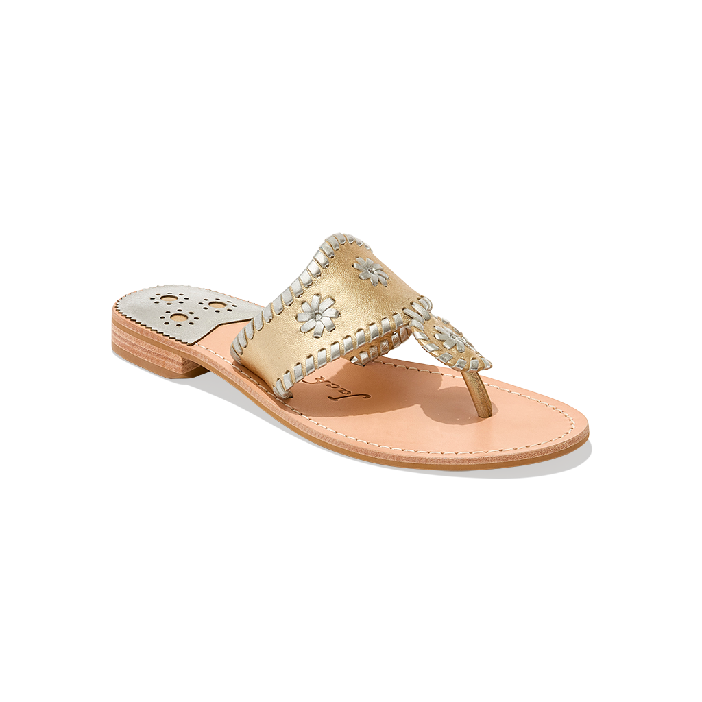 Jack rogers silver top sandals