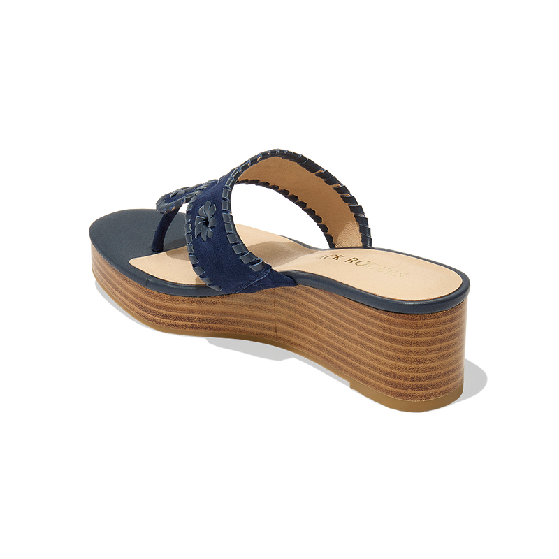 Jacks Suede Mid Wedge