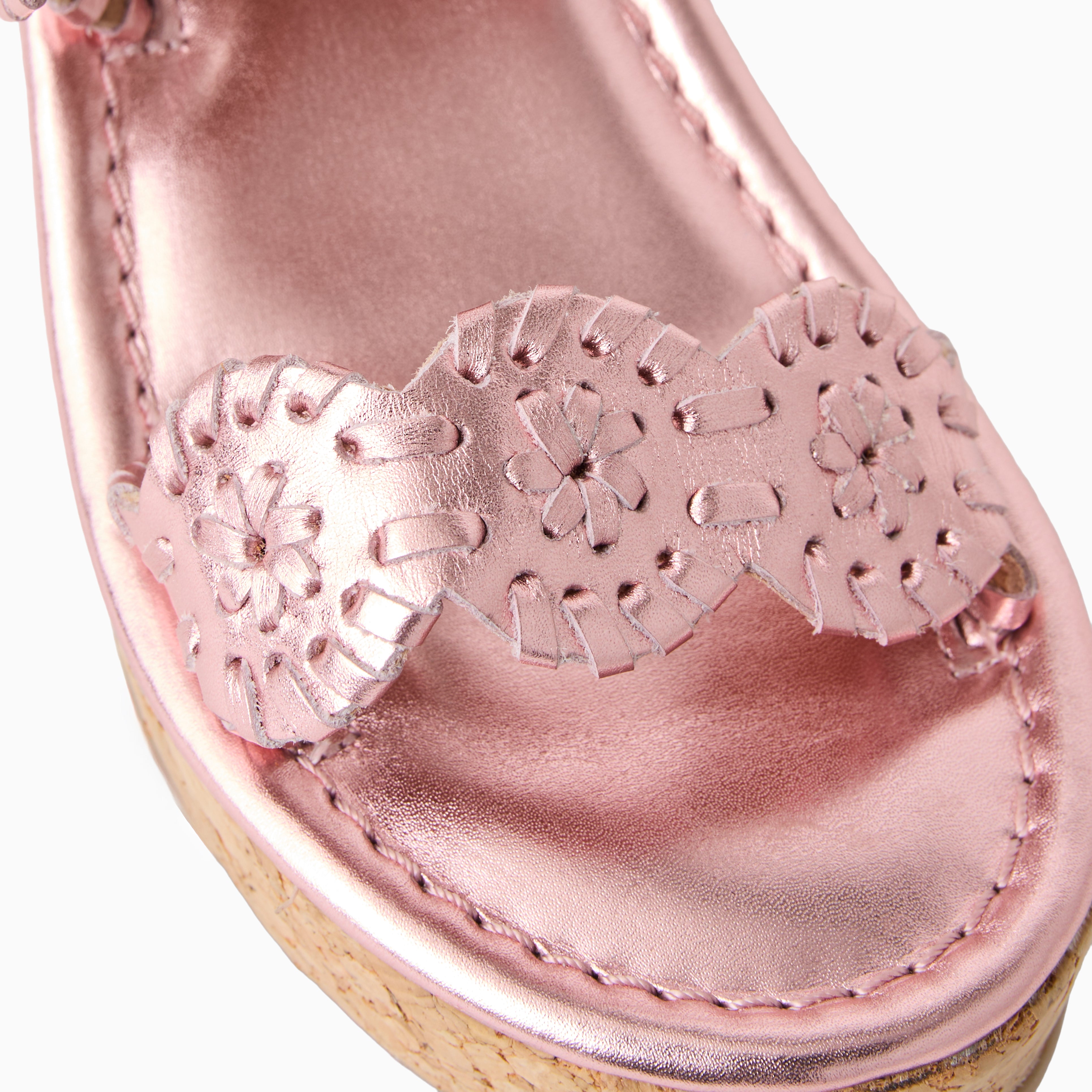Jack Rogers Girls Laurin High Wedge Heels — Rose Quartz – Jack
