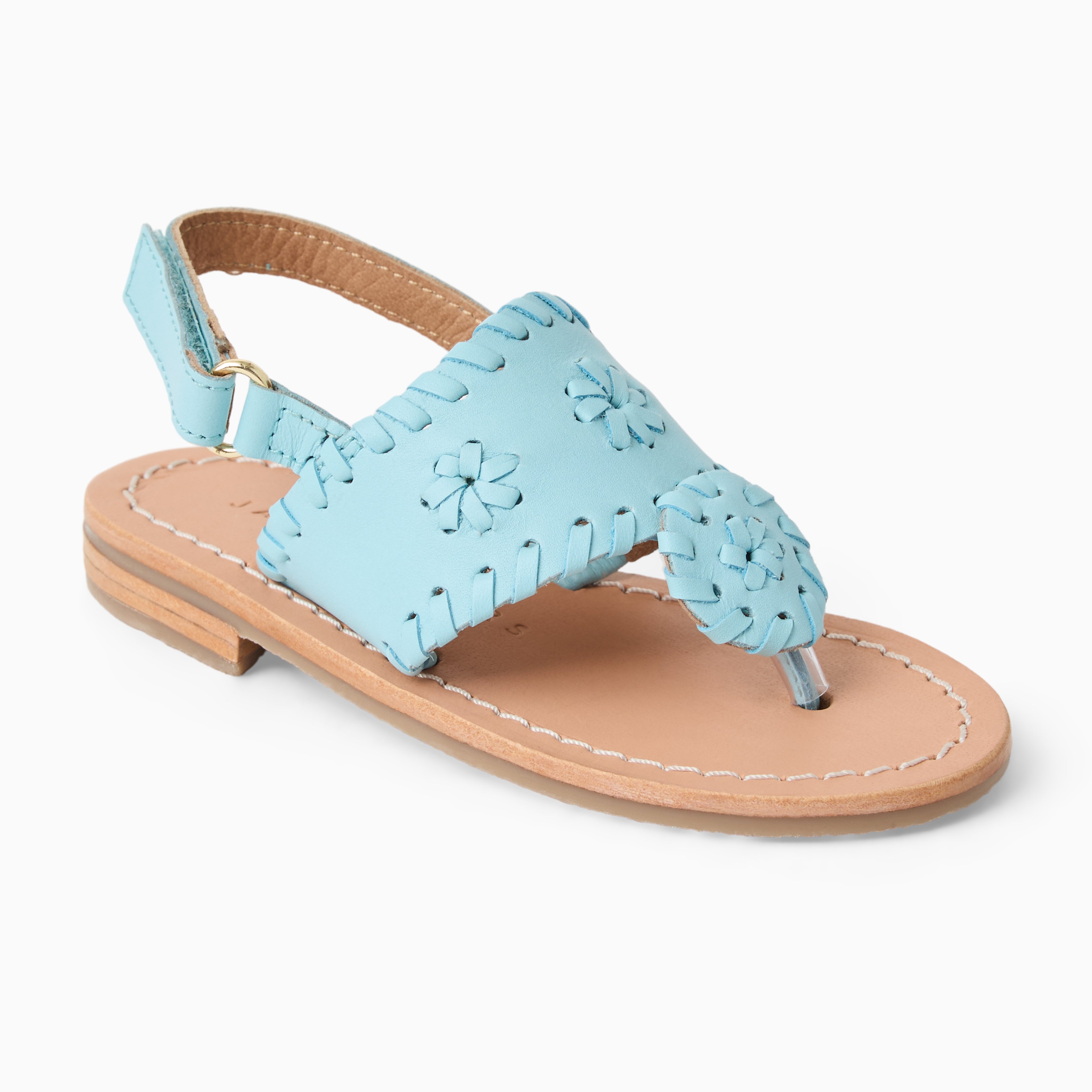 Jack Rogers Toddler Jacks Flat Sandals — Light Blue Nappa – Jack