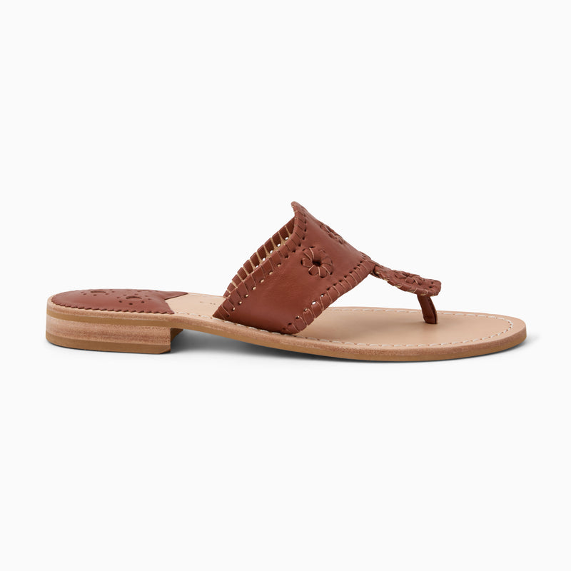 Jacks Leather Flat Sandal