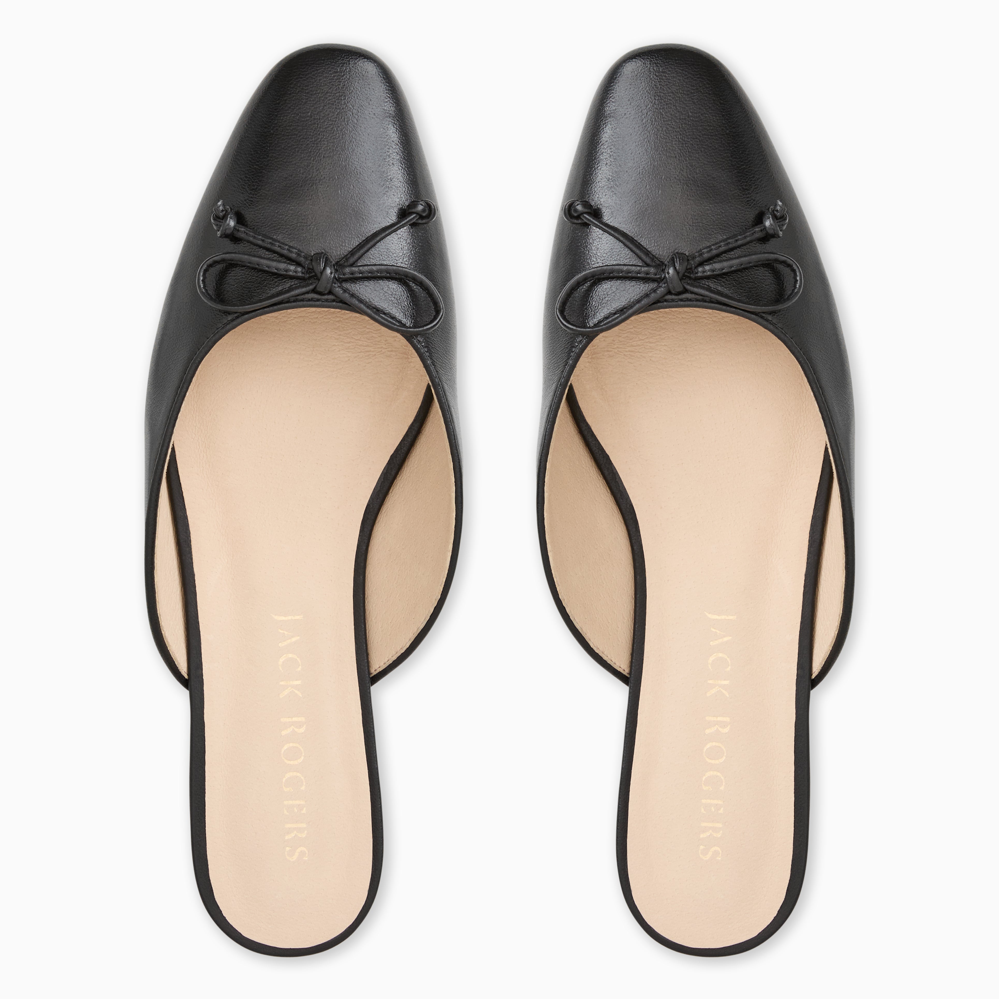 Jack Rogers Ginny Flat Mule | Nappa Leather | Black – Jack
