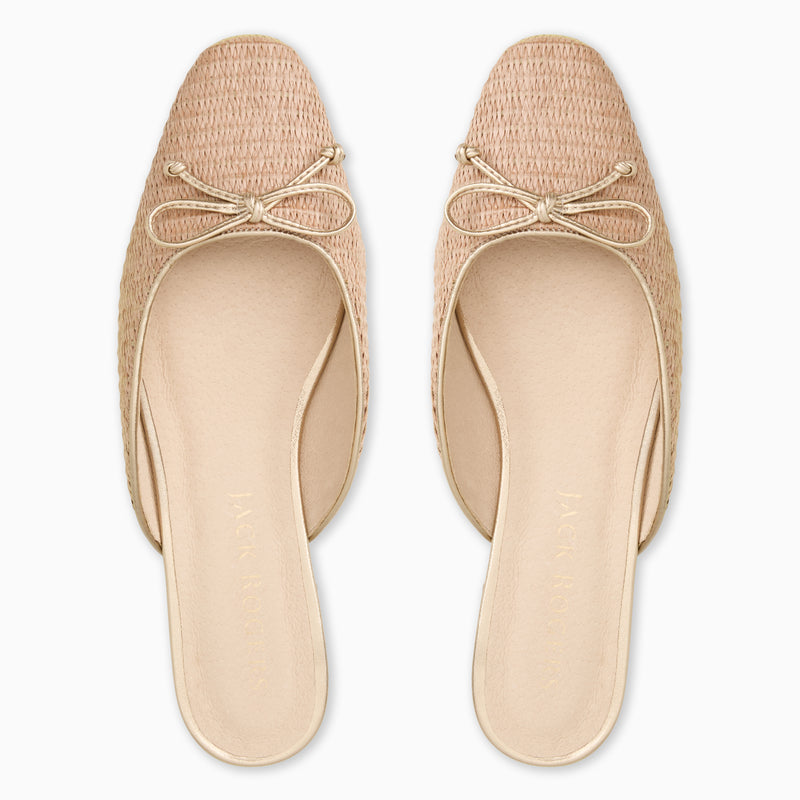 Ginny Raffia Flat Mule