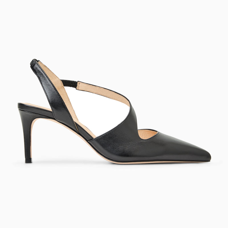 Ansley Leather Pump Heel