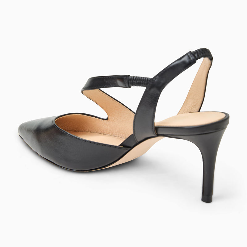 Ansley Leather Pump Heel