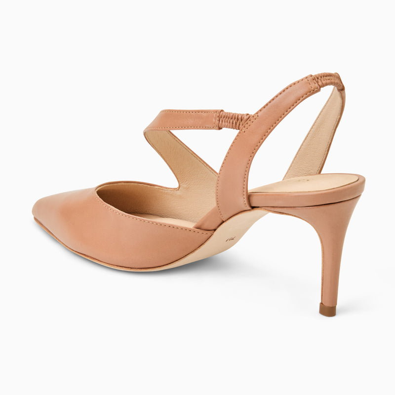 Ansley Leather Pump Heel