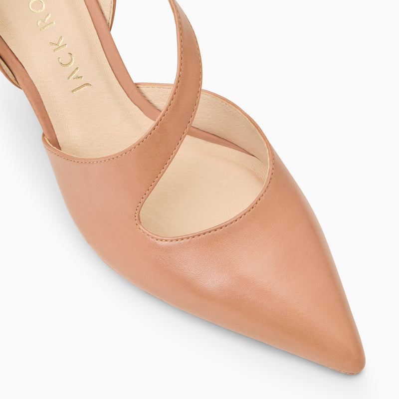 Ansley Leather Pump Heel