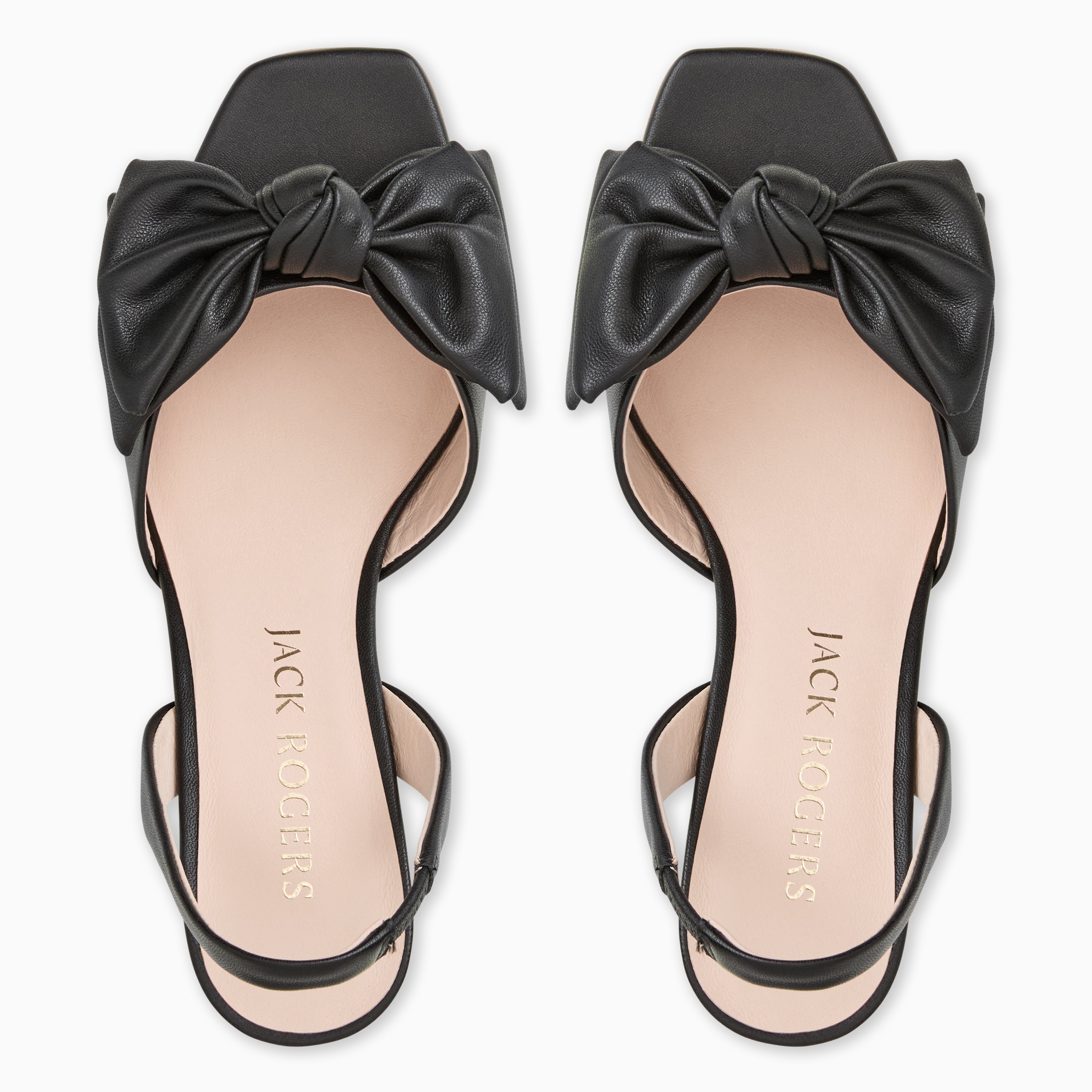 Jack Rogers Eloise Bow Slingback | Nappa Leather | Black – Jack