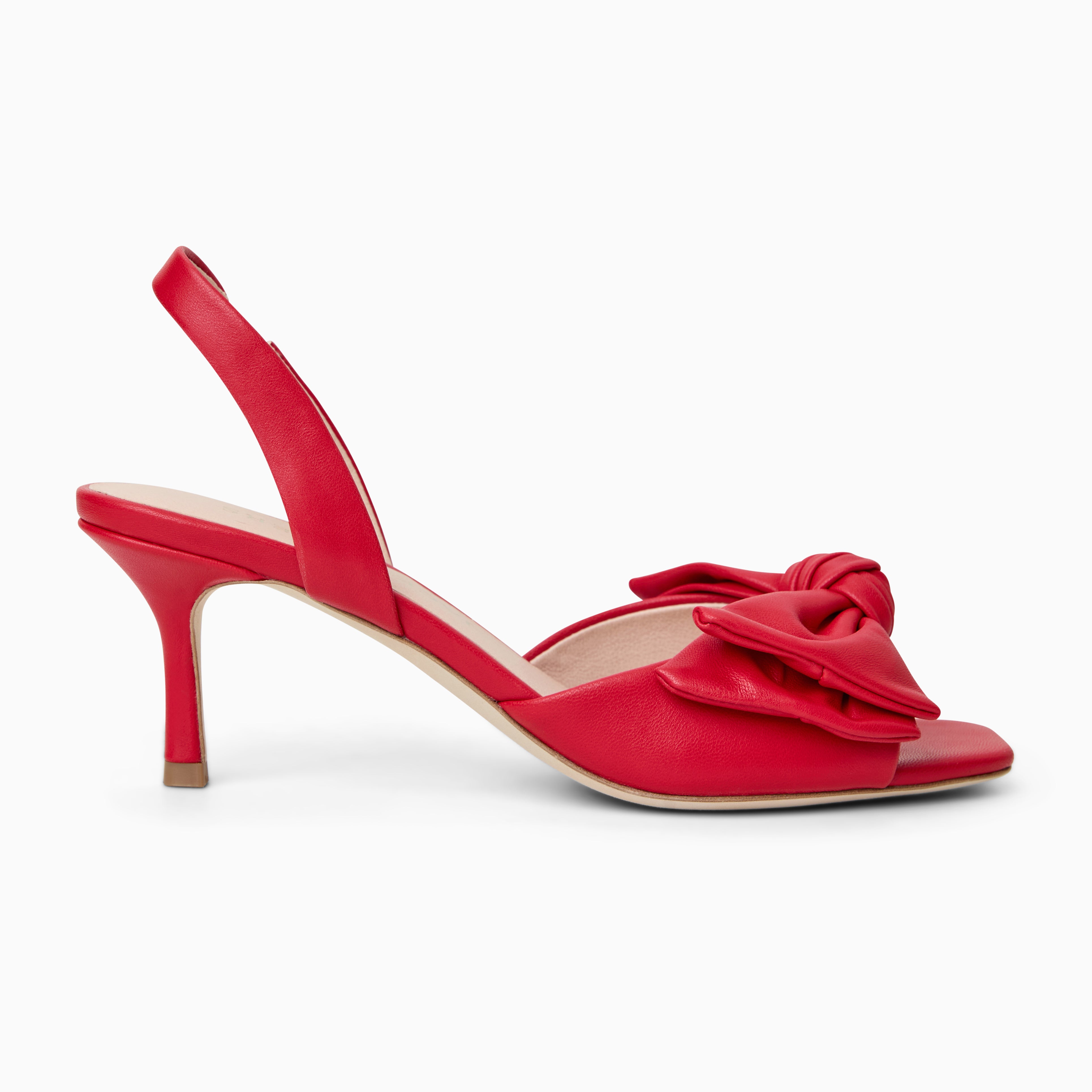 Jack Rogers Eloise Bow Slingback | Nappa Leather | Fire Red – Jack