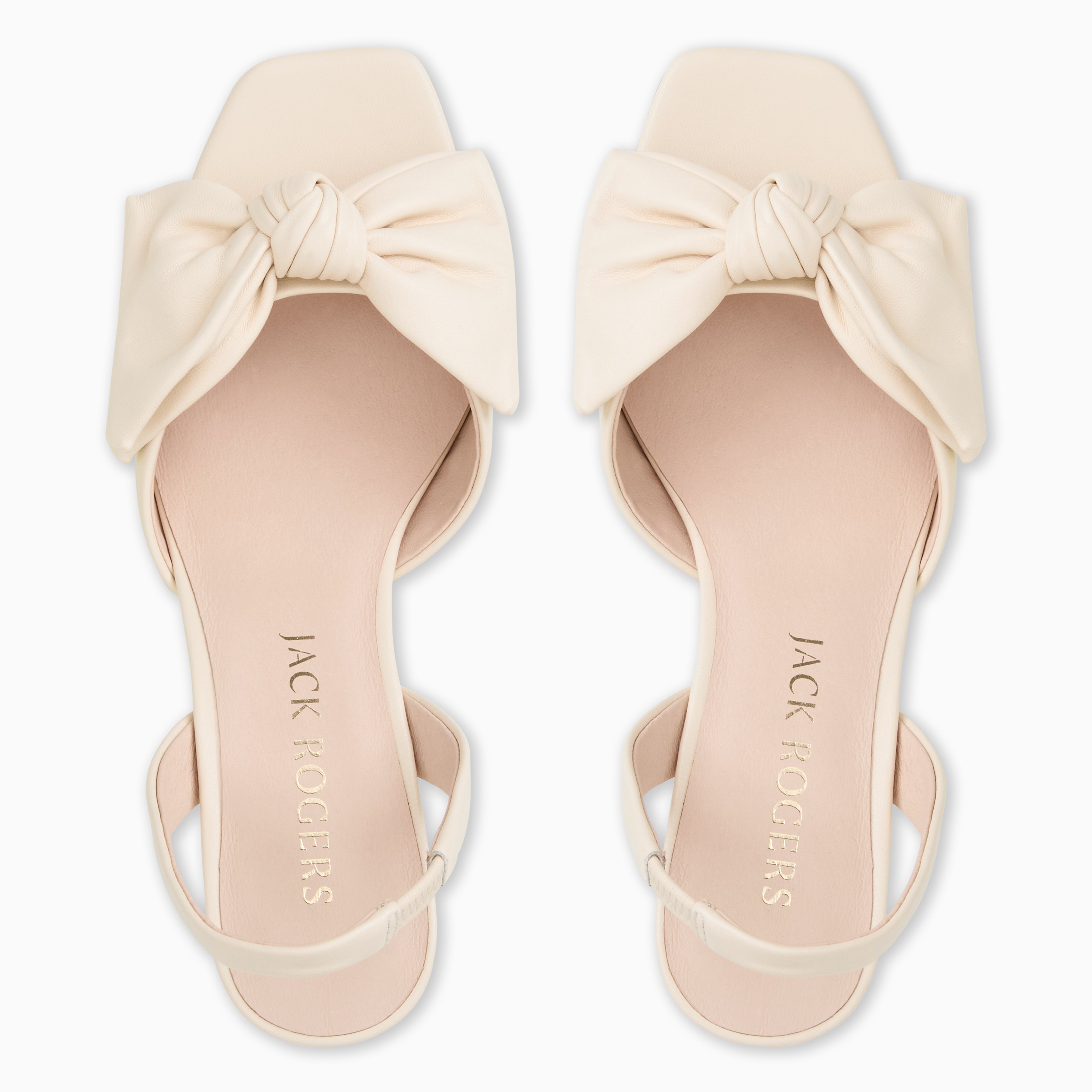 Jack Rogers Eloise Bow Slingback | Nappa Leather | Ivory – Jack