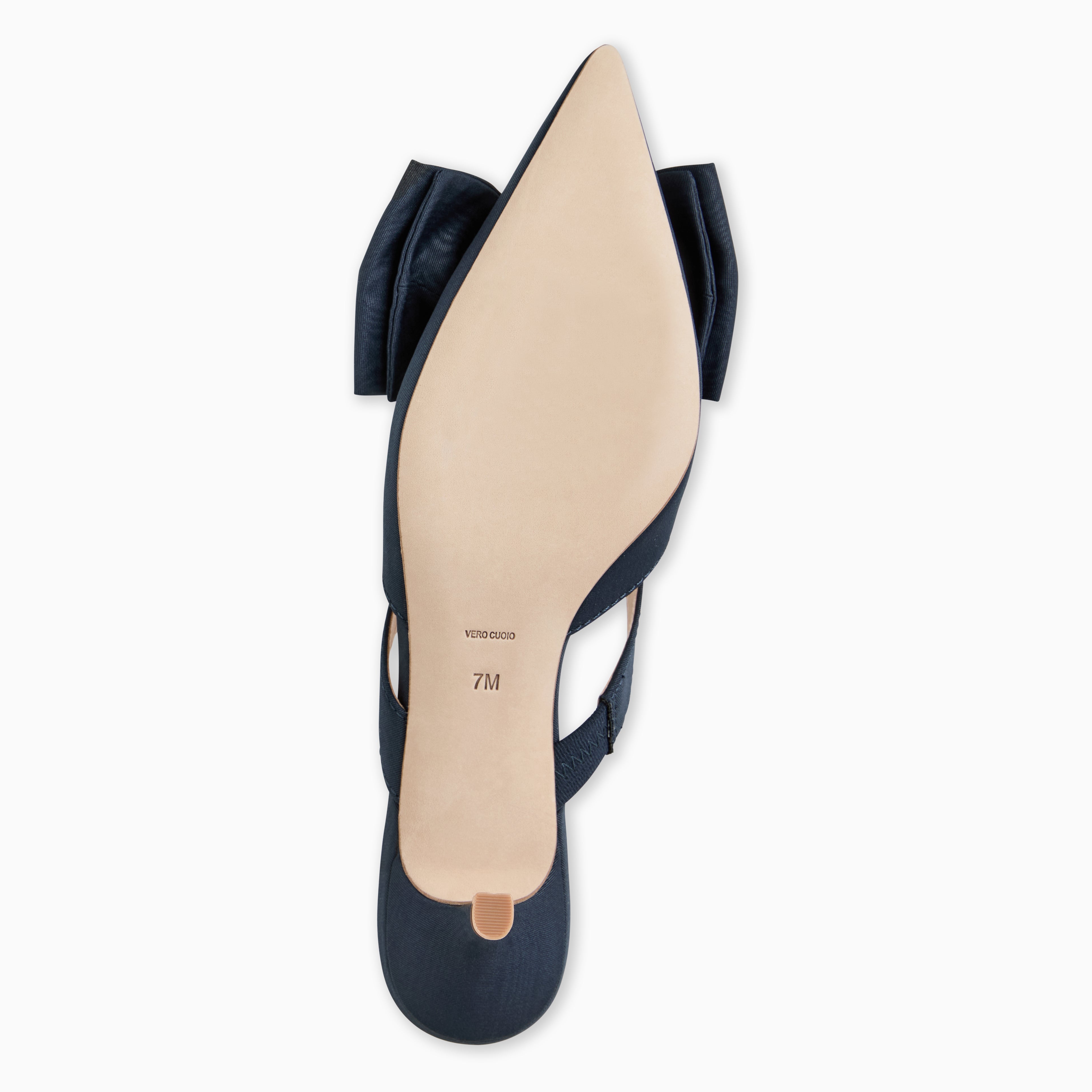サンダル・ミュール Blue Double Bow Square Toe Mules Double Strap Mules in Steel Blue - Pointed Toe on Flared