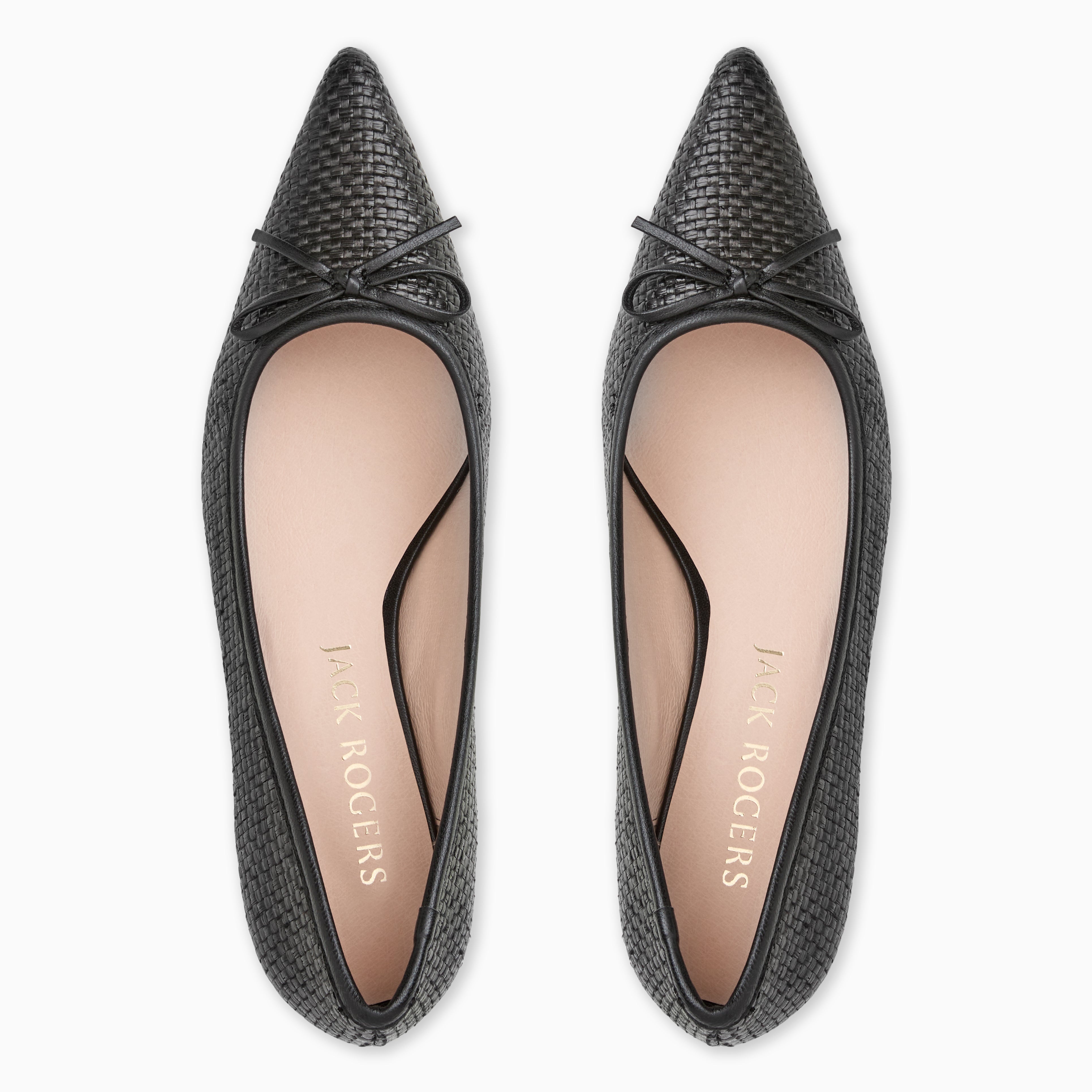 Jack Rogers Pammi Pump | Raffia/Nappa Leather | Black – Jack