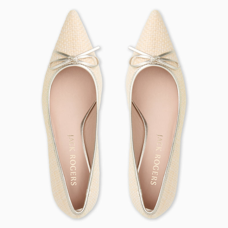 Pammi Raffia Kitten Heel Pump