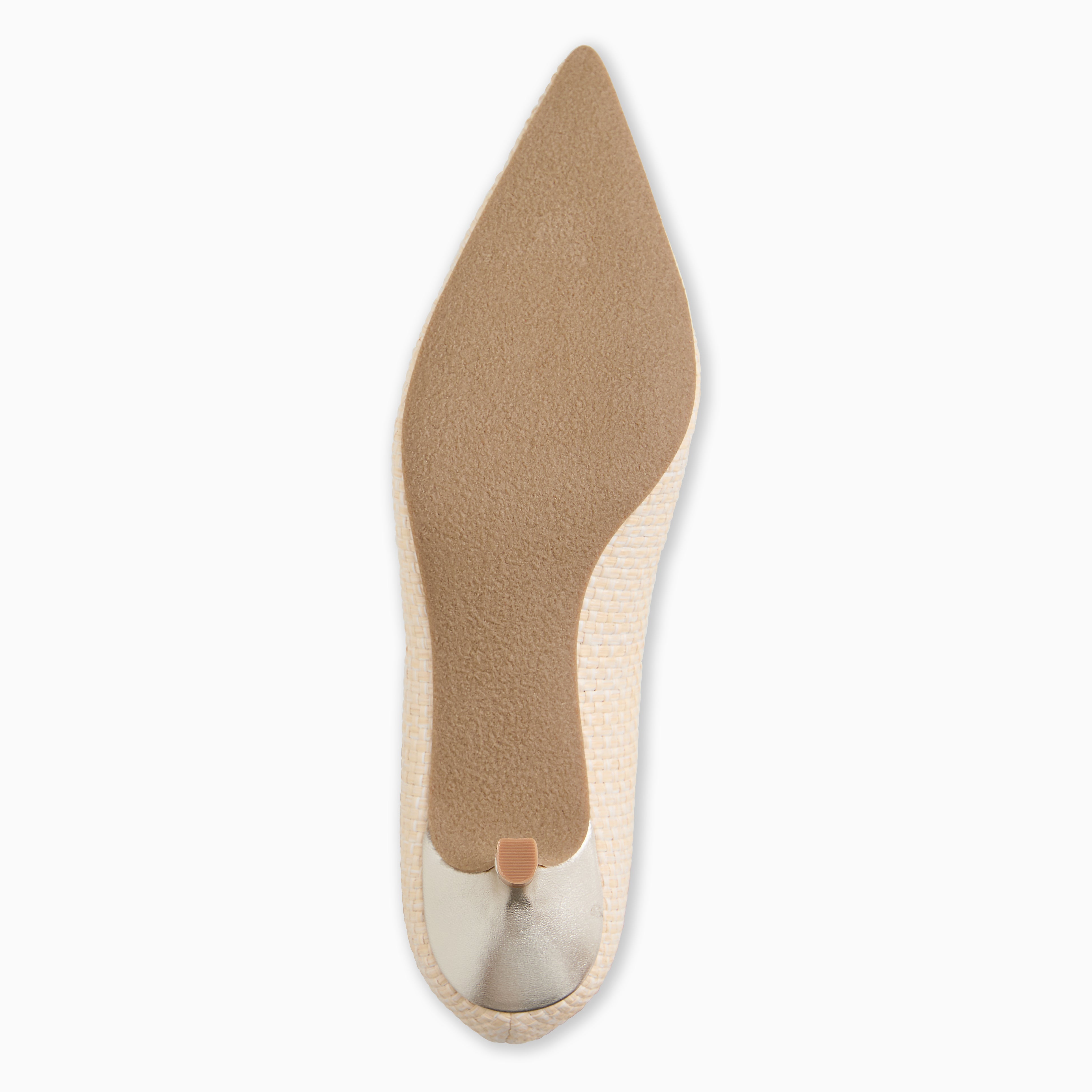 Jack Rogers Pammi Pump | Raffia/Metallic Nappa Leather | Natural
