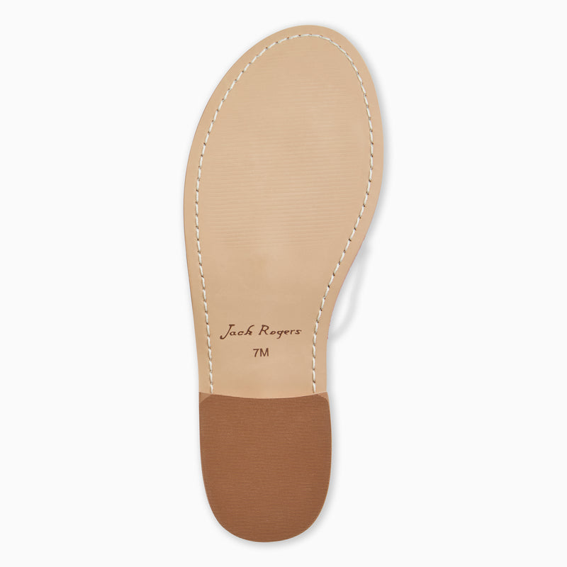 Jacks Hydrangea Leather Flat Sandal