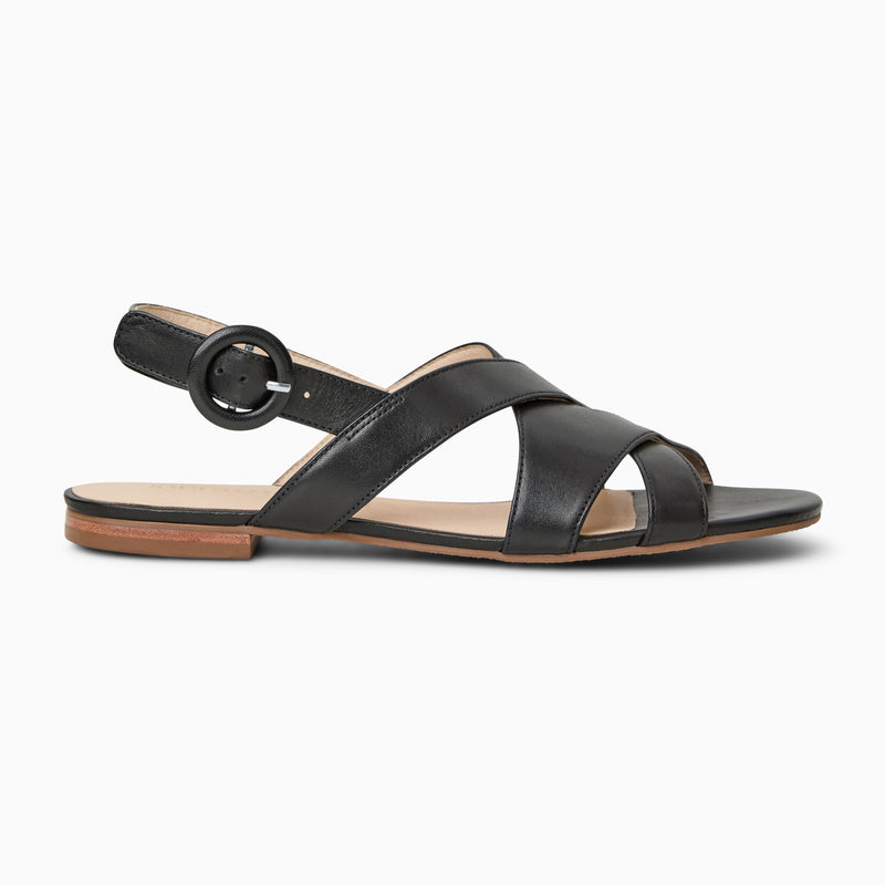 Erin Leather Flat Sandal