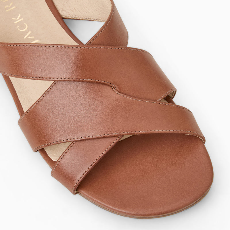 Erin Leather Flat Sandal
