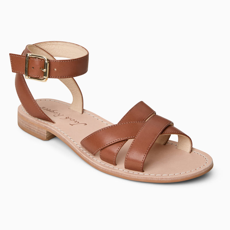 Patti Leather Flat Sandal